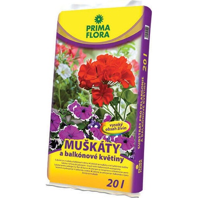 Agro CS PRIMAFLORA Substrát na muškáty a balkón.kvety 20 l