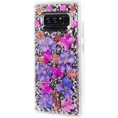 Case-Mate Karat Case - дизайнерски кейс с истински цветя и с висока защита за Samsung Galaxy Note 8 (лилав)