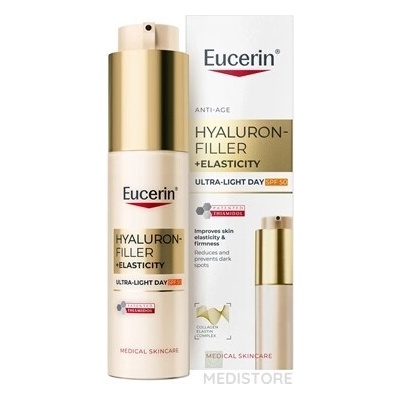 Eucerin Hyaluron FIller + Elasticity denný krém ultra ľahký SPF50 50 ml
