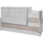 Lorelli Легло Lorelli - Maxi Plus, 3Box, 70 х 160 cm, бяло/светъл дъб (10150580045P) - ozone