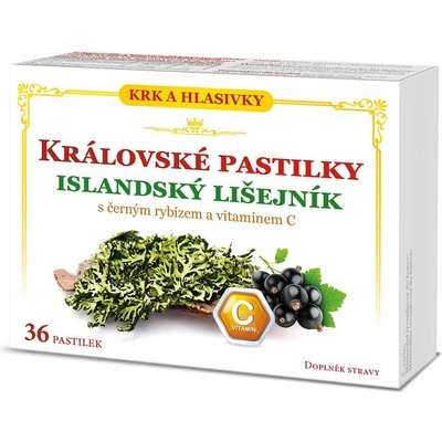 Královské pastilky islandský lišejník 36 ks