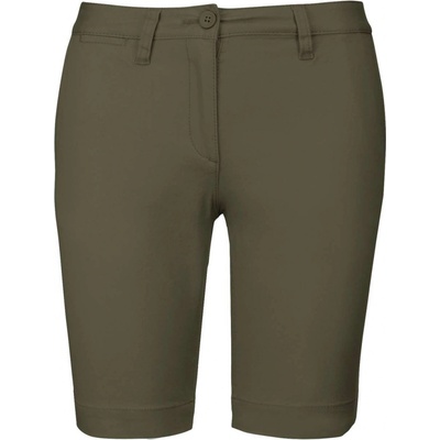 Kariban Dámské bermudy Chino světlá khaki