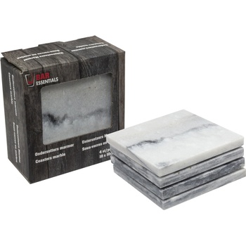 HIT Podtácek mramorový sada 4 ks 10x10 cm