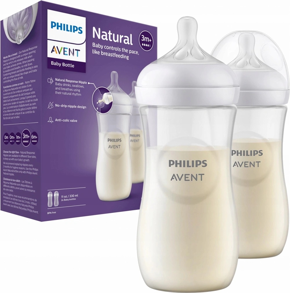 Tohle je absolutní vítěz srovnávacího testu - produkt Philips Avent Láhev Natural Response 330 ml 2 ks
