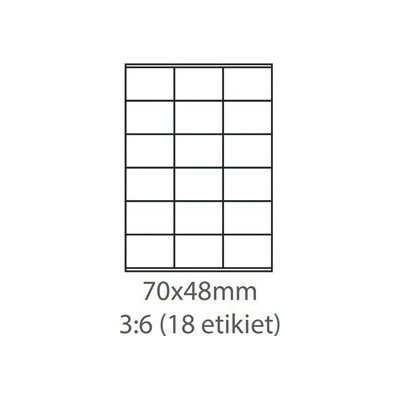 etikety Samolepiace 70x48 univerzálne biele (100 listov A4/bal.) ECO-07004800