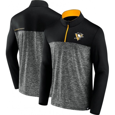 Fanatics Mens Iconic Defender 1/4 zip Pittsuburgh Penguins