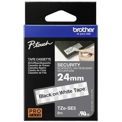 BROTHER TZE-SE5 čierna bezpečnostná (blombovacia) 24 mm