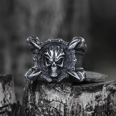 NNM пръстен Monster Claw Skull - 10800-SI-BXG