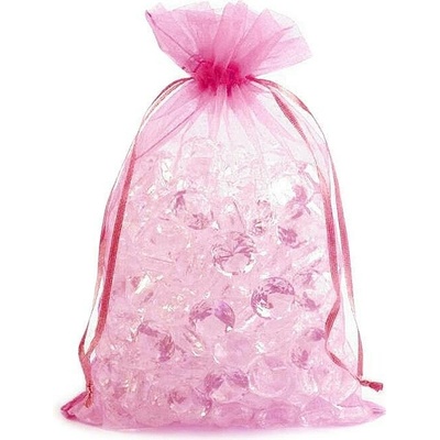 Dárkový pytlík 17x23 cm organza - růžová ostrá sv. (10 ks)