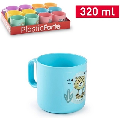 PLASTIC FORTE Hrnček DINO DECO STDO SWEET farby mix 320 ml
