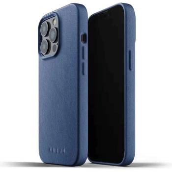Mujjo Full Leather Case - кожен (естествена кожа) кейс за iPhone 13 Pro (син)