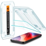 Spigen 2 броя стъклени защитни покрития за дисплея на iPhone 17, iPhone 17 Pro, iPhone 16 Pro - Spigen Glas. tR EZ Fit Tempered Glass 2 Pack (прозрачен) (AGL07928)