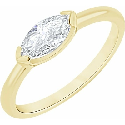 Eppi Zásnubní prsten s half bezel marquise diamantem Berenike RE49572