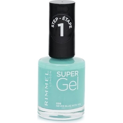 Rimmel London Super Gel lak na nechty 098 Never Blue With You 12 ml