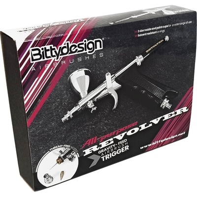 Bittydesign Revolver viacúčelová airbrush pištoľ s tryskou 0,3/0,5/0,8 mm