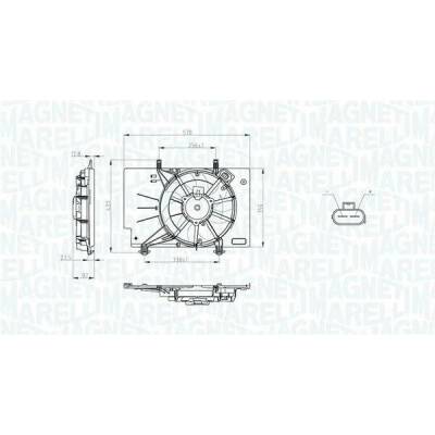 Větrák, chlazení motoru MAGNETI MARELLI 069422734010