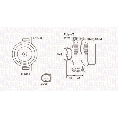 Alternátor MAGNETI MARELLI 063731953010