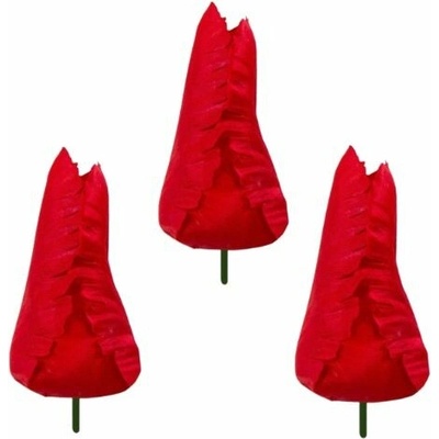 Umelý tulipán saténový červený 9 cm