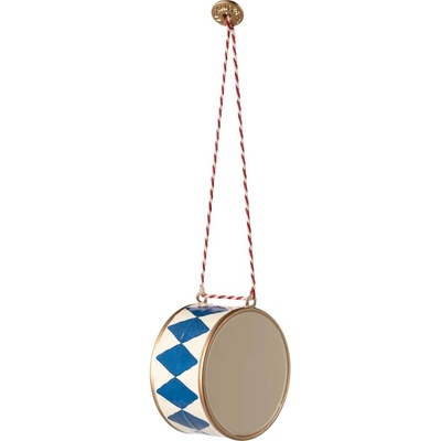 Maileg Vánoční plechová ozdoba Drum Large Dark Blue