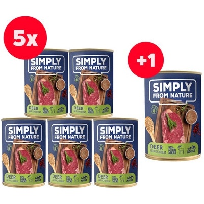 Simply From Nature Jelenie mäso s pohánkou 6 x 400 g