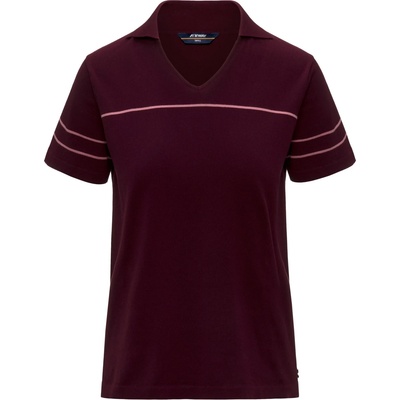 K-Way Дамска поло тениска K-Way Women's Mazardy Stripes Polo shirt - Violet Burnished / Violet (916-6719-0111)