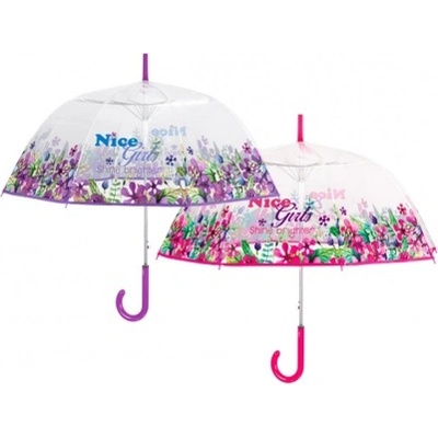 Дамски прозрачен автоматичен голф чадър Perletti 25921