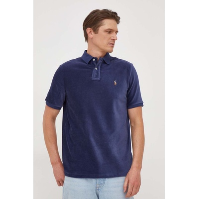 Ralph Lauren Тениска с яка Polo Ralph Lauren в тъмносиньо с меланжов десен (710909633)
