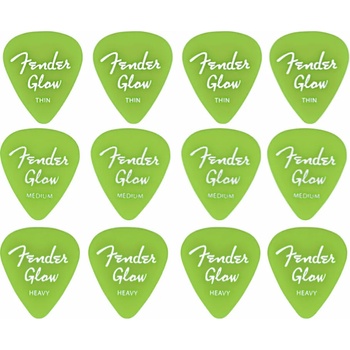 Image 1 of Fender 351 Glow In The Dark 12 Pack Перце за китара (1980351020)