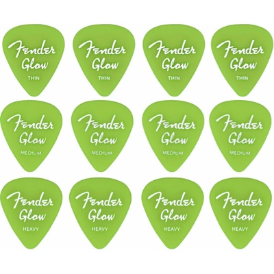 Fender 351 Glow In The Dark 12 Pack Перце за китара (1980351020)
