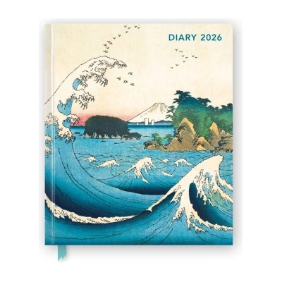 Flame Tree Publishing Japanese Woodblocks 2026 Desk Diary Planner - Week to View, Illustrated Throughout