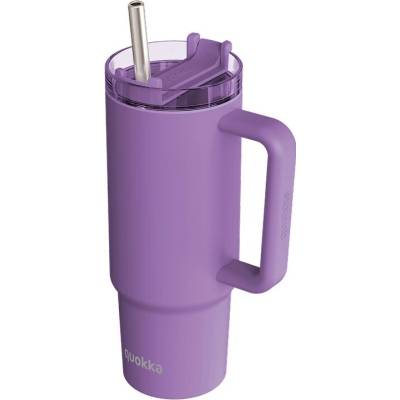 Quokka Nerezový termohrnek s brčkem Stream 950 ml tmavo fialová
