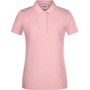 James & Nicholson Dámska polokošeľa z biobavlny 8009 Jemne ružová