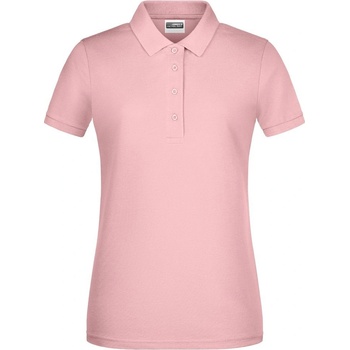 James & Nicholson Dámska polokošeľa z biobavlny 8009 Jemne ružová