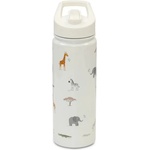 Interbaby Детски термос със сламка Interbaby - Jirafa Savanna, 550 ml, бежов (TE003-05)
