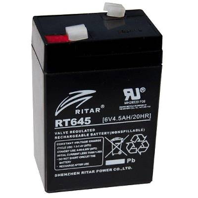 Оловна Батерия (RT645) AGM 6V / 4.5Ah - 70 / 47 / 99mm терминал1 RITAR (RITAR-RT645)
