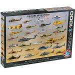 EUROGRAPHICS Пъзел Eurographics от 1000 части - Военни хеликоптери (EG60000088)