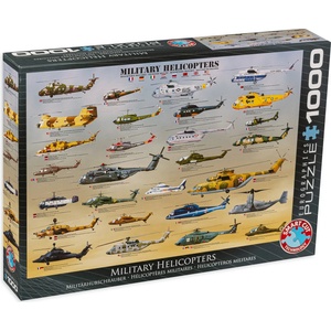 EUROGRAPHICS Пъзел Eurographics от 1000 части - Военни хеликоптери (EG60000088)