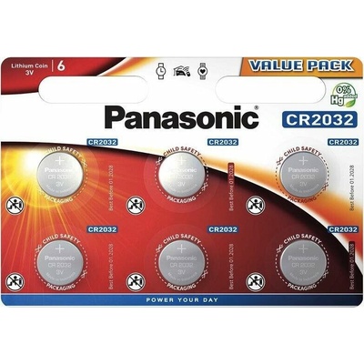PANASONIC CR-2032EL/6BP 6ks 2B380582