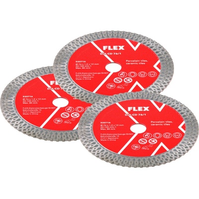 FLEX DIA-CD 76/1 VE3 diamantový rezný kotúč na dlaždice 76x1,0mm (3ks) 533716