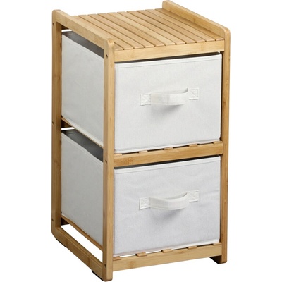 KESPER KESPER Bambusový regál s dvoma úložnými boxmi 29,5x33,5x57 cm
