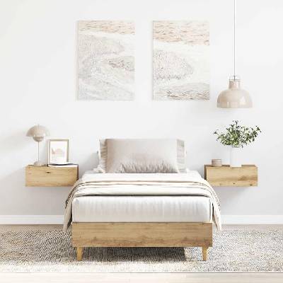 vidaXL Rám postele bez matrace Artisan Dub 90x190cm Dřevěné konstrukce