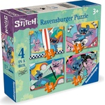 Ravensburger Детски пъзел Ravensburger 4 в 1 - Лило и Стич се забавляват (7012004106) - baby
