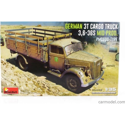 Miniart Opel Blitz Pmq600 Type German 3t Cargo Military Truck 1952 / 1:35