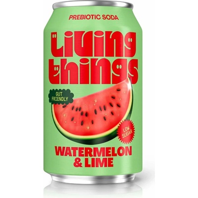 Living Things Soda vodní meloun a limetka 330 ml