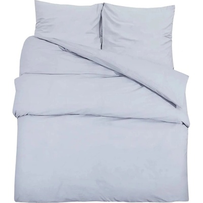 Комплект спално бельо, cиво, 135x200 см, памук