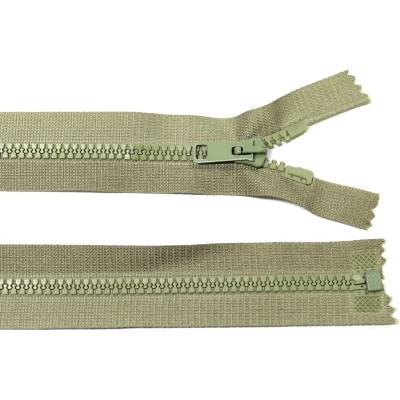 Kostěný zip no.5 rozepínací 75cm bundový color: 698 khaki zelená
