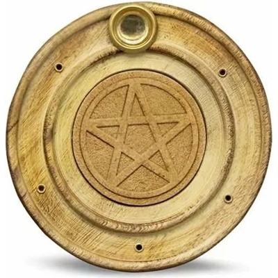 AWM Stojan na VT guľatý drevený Pentagram 10 cm
