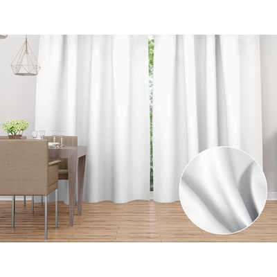 Biante Dekoračný záves TF-027 Biely bez vzoru - š. 150 cm 150x180 cm
