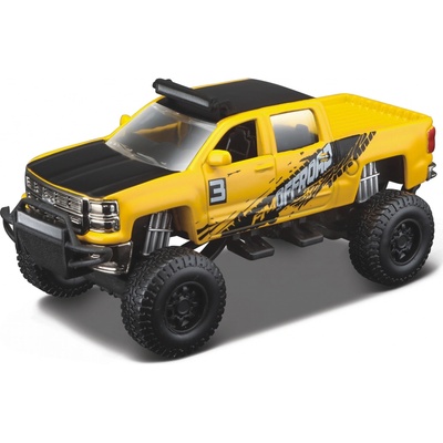 Maisto Chevrolet Silverado 1500 Z712014 4x4 Rebels Žlutý 1:57
