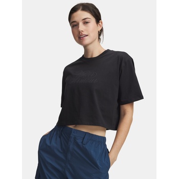 Under Armour Дамска тениска Under Armour UA W SCRIPTHEART CROP SS Under Armour | Cheren | ЖЕНИ | XS